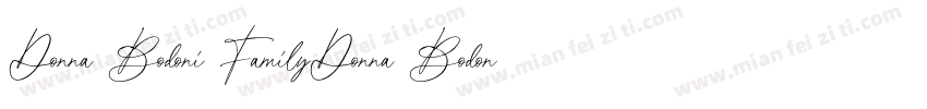 Donna Bodoni FamilyDonna Bodoni Fam字体转换